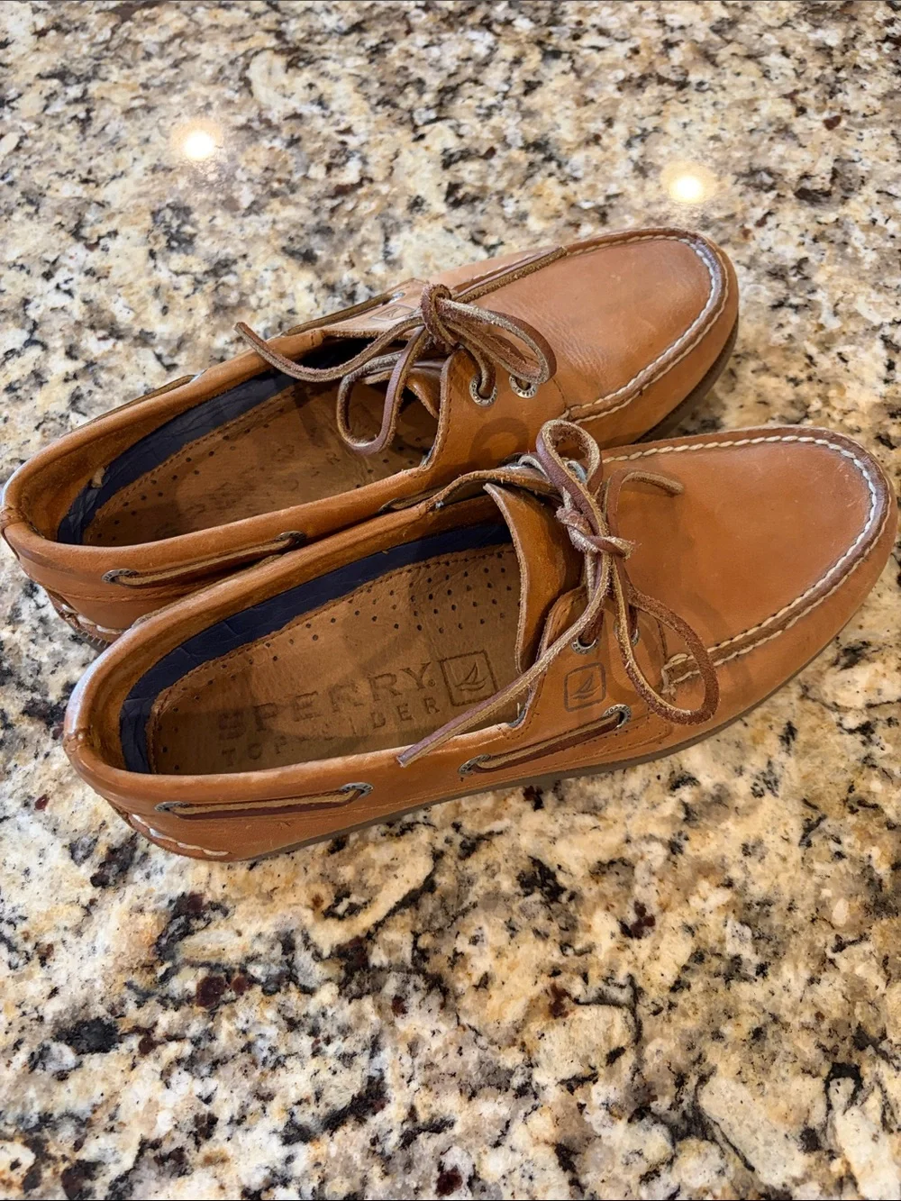 Sperry Men's Authentic Original 2-Eye Boat Shoes Size 8M Brown Leather